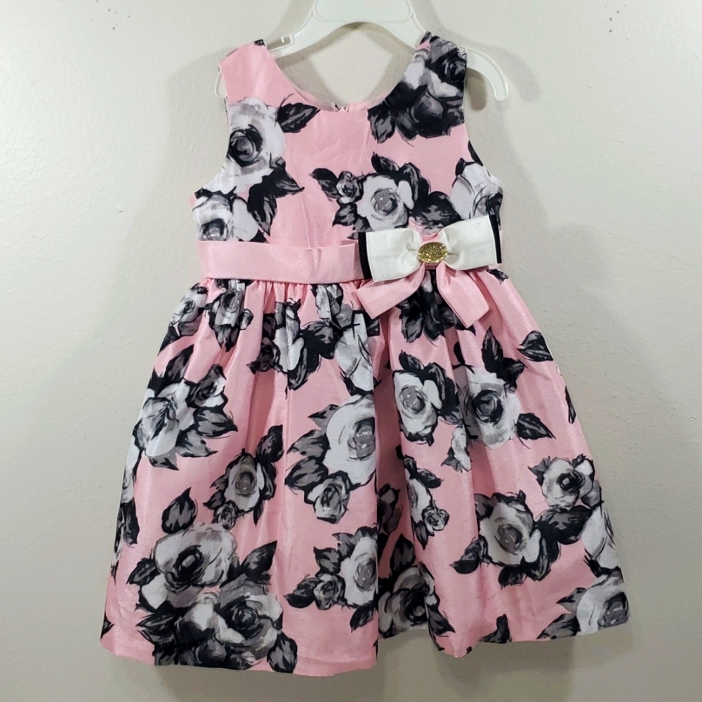 Jayne Copeland pink and gray floral size 2T